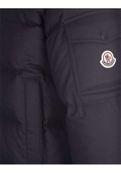 MONCLER Piumino Corto Vezere Blu Notte Con Cappuccio - MONCLER Novità