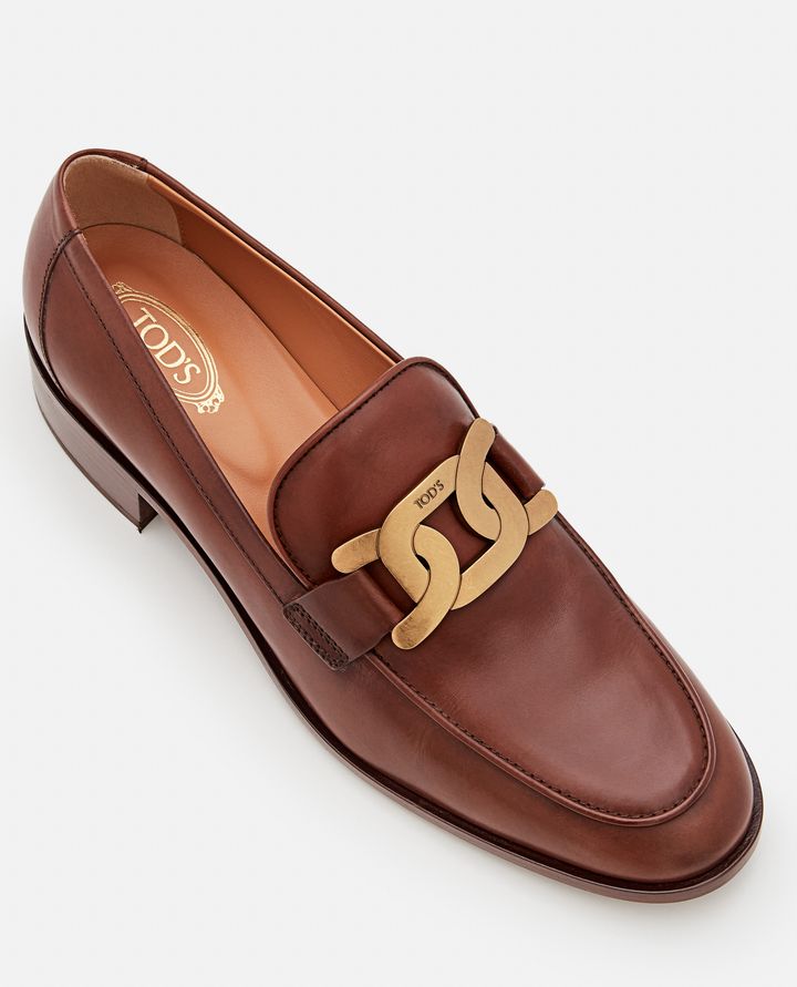 Tod's 35MM LEATHER LOAFERS Vendita Calda