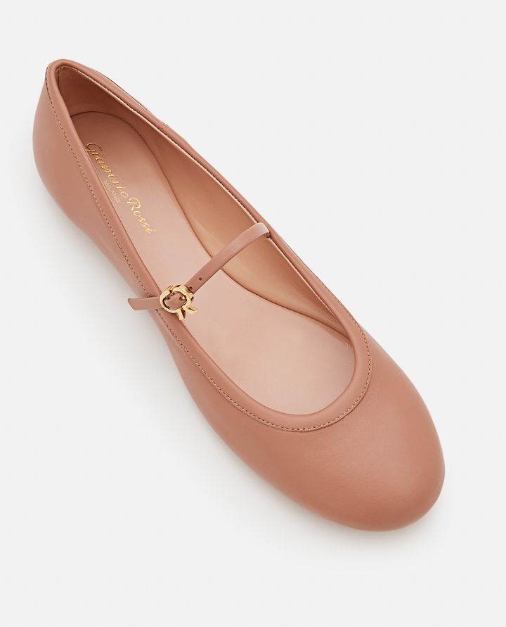 Gianvito Rossi LEATHER BALLET FLAT Vendita Economica